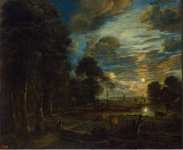 Neer Aert van der Night Landscape with a River  - Hermitage